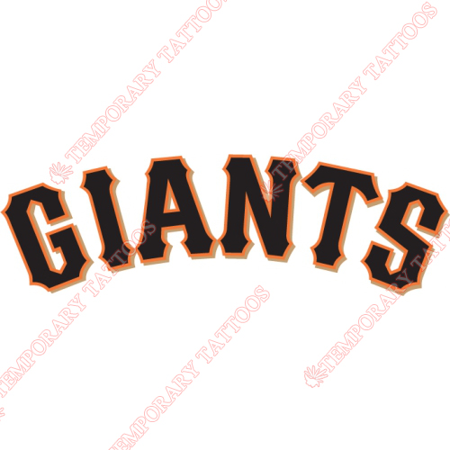 San Francisco Giants Customize Temporary Tattoos Stickers NO.1897